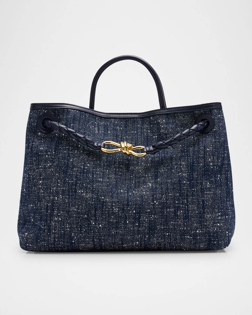 Andiamo Medium Boucle Denim Tote Bag